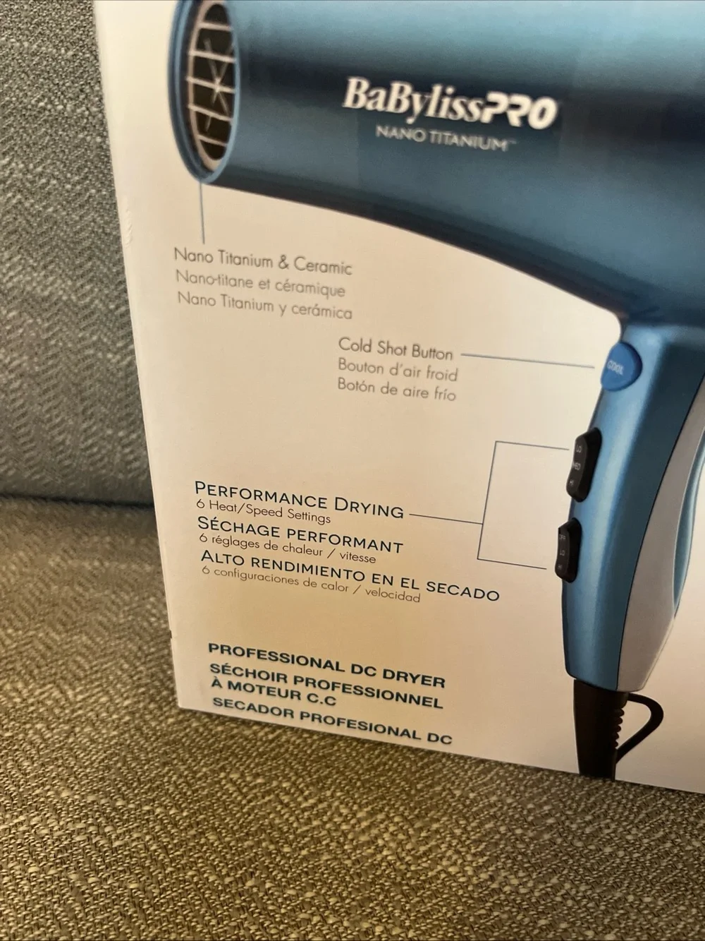 BaBylissPRO Nano Titanium Hair Dryer - Blue